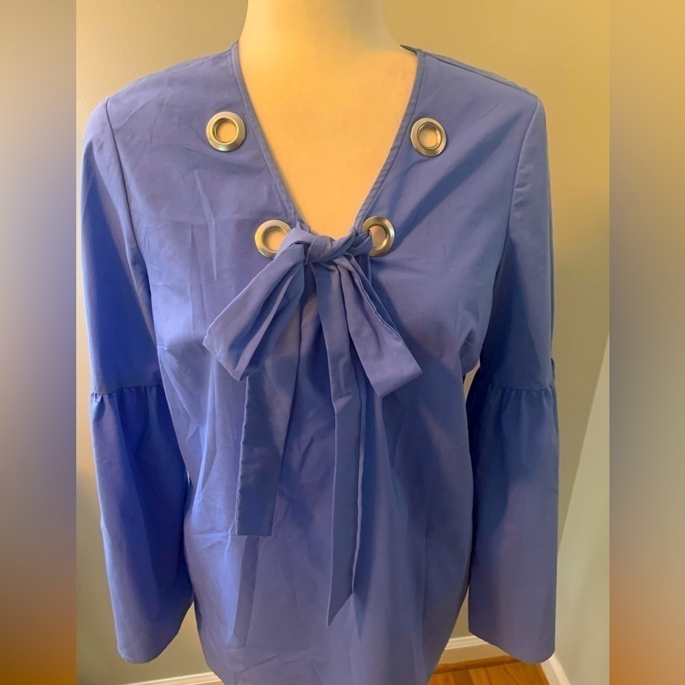 Michael Michael Kors blue tunic w/bell sleeves, S
